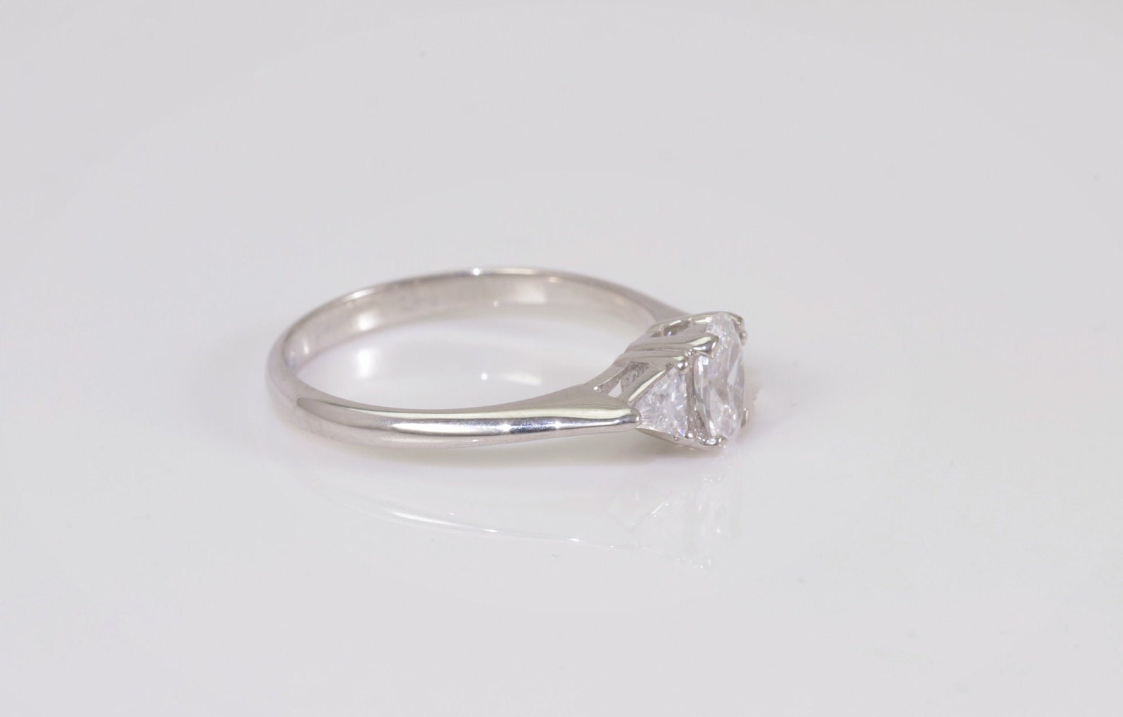 Triangle Cut Diamond Engagement Ring, 0.50 CT Diamond Anniversary Ring, Unique Bridal Ring Gift for Her